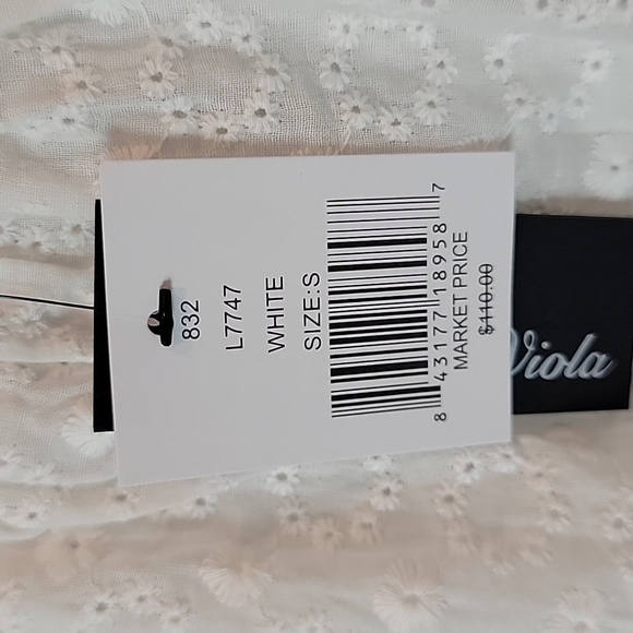 NWT Lea & Viola Cotton Eyelet Top - Picture 7 of 10